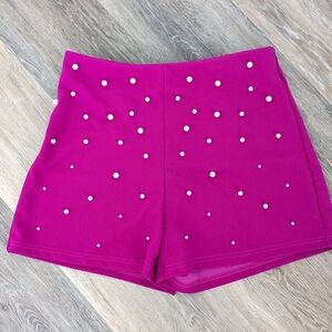 High waisted pearl shorts